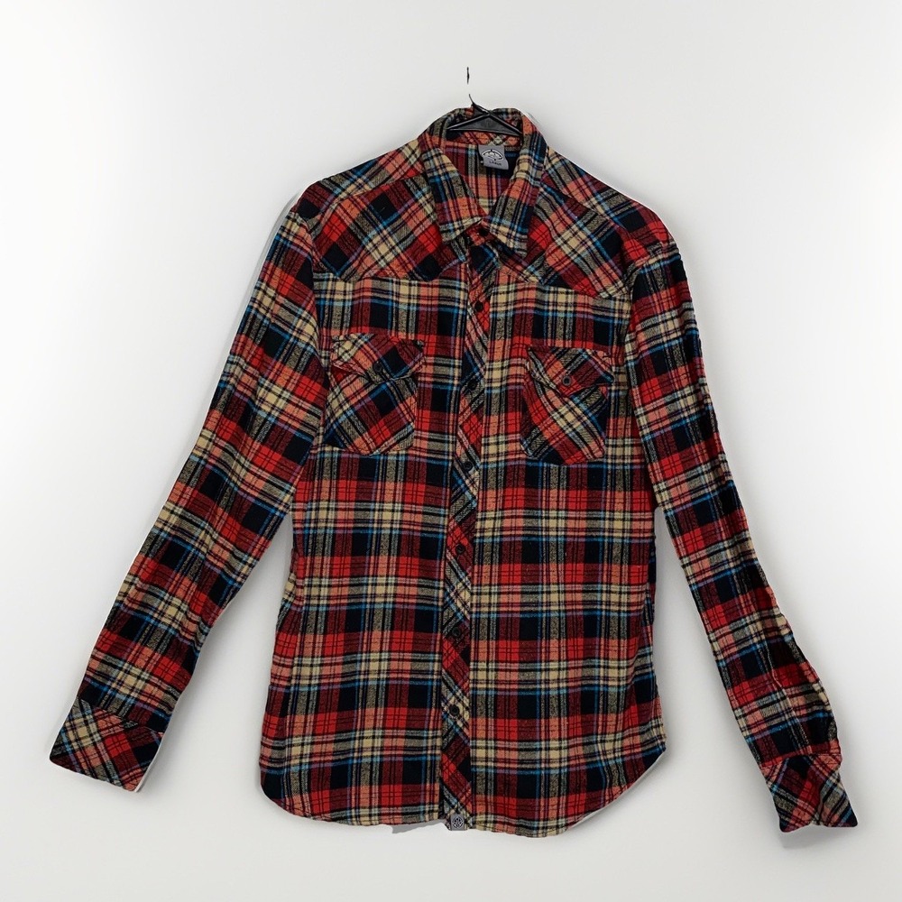 Hawaiian Island Creations (HIC) Flannel Long Sleeve Shirt Mens Large Multicolor
